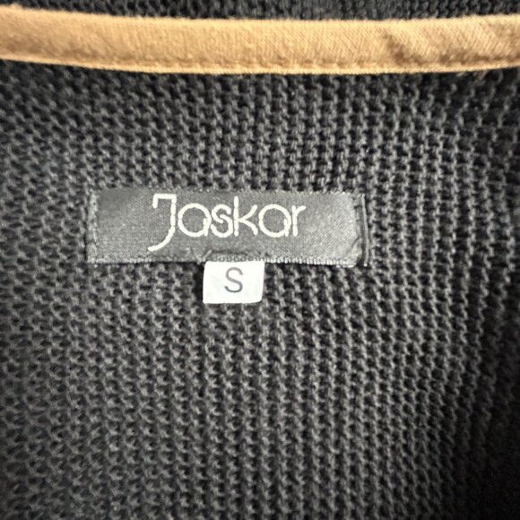 Jaskar Womens Black Knit Hand-Painted Cardigan Sweater Small Art to Wear Buttons - Picture 3 of 13